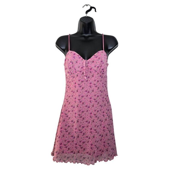 Urban Outfitters Dresses & Skirts - Urban Outfitters Elodie Pink Mini Floral Mini Dress Womens Size Small Y2K